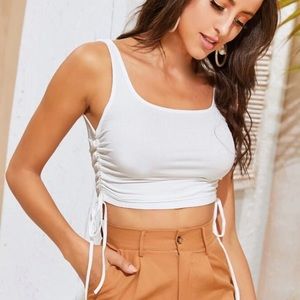shein white crop top